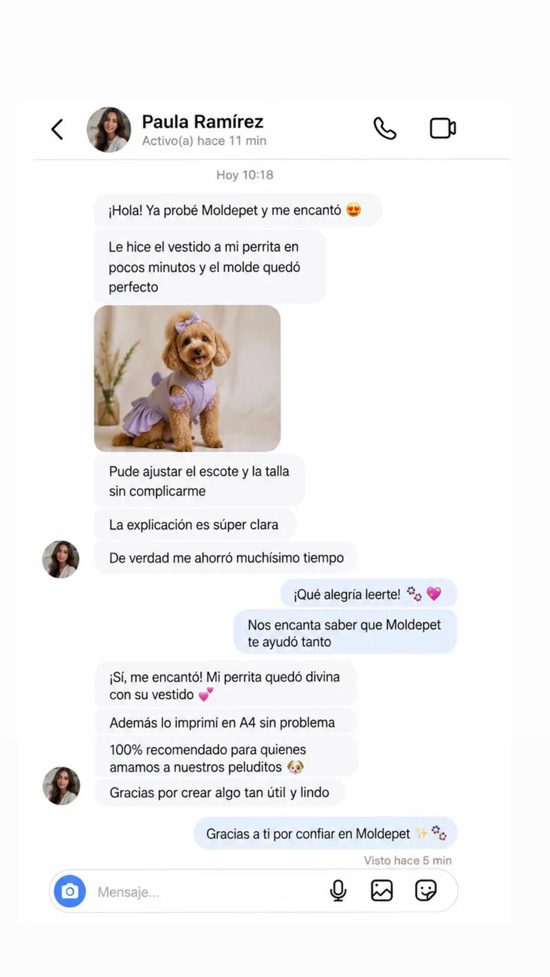Experiencia de Paula con MoldePet